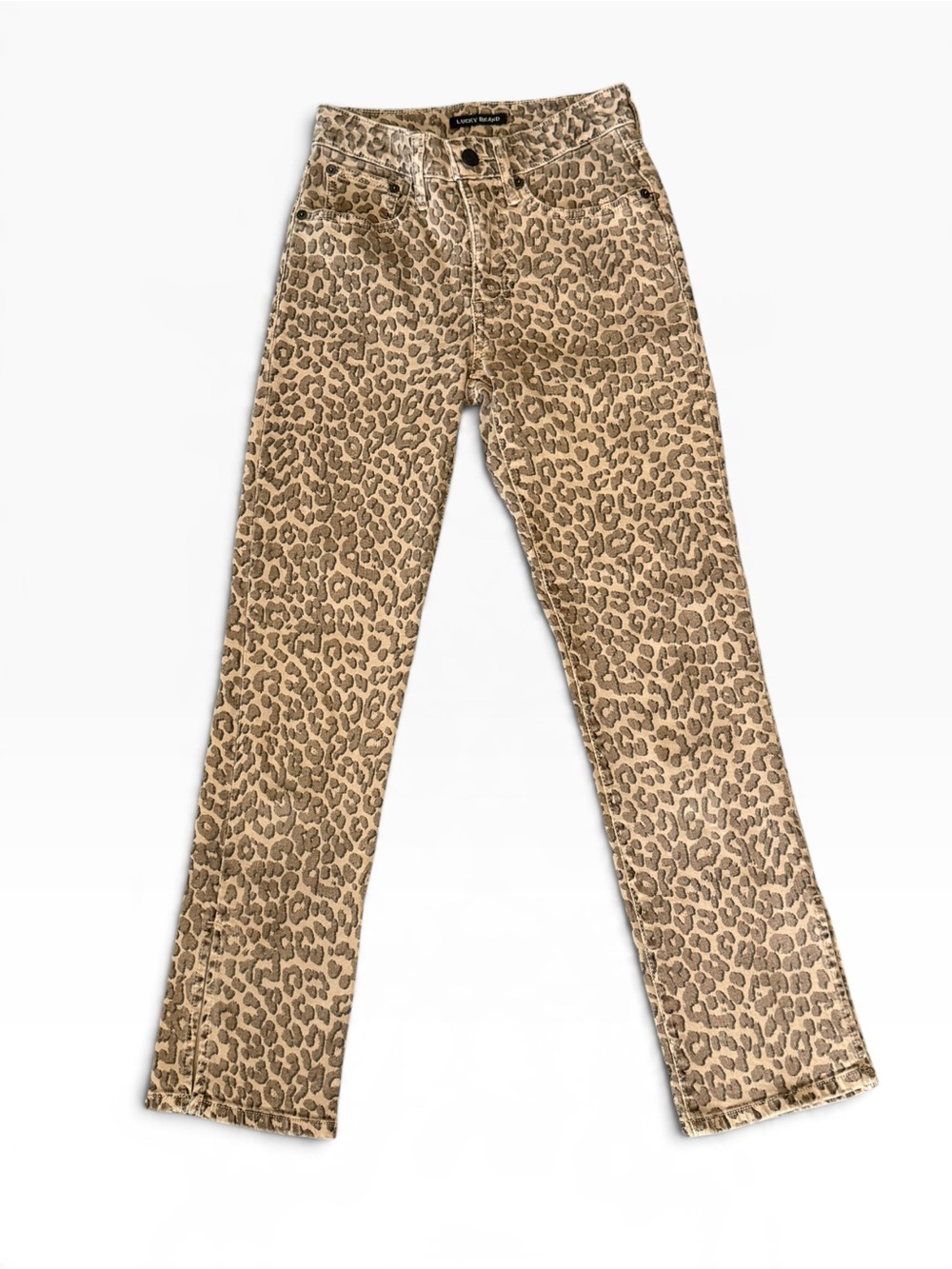 Lucky Brand Leopard Print High Rise Slim Fit Jeans - Size 00/24